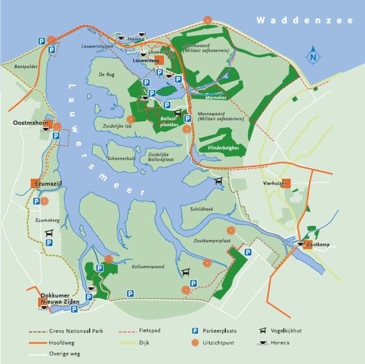 De Lauwersmeer Vogel mit eingezäuntem Garten Anjum Exterior foto